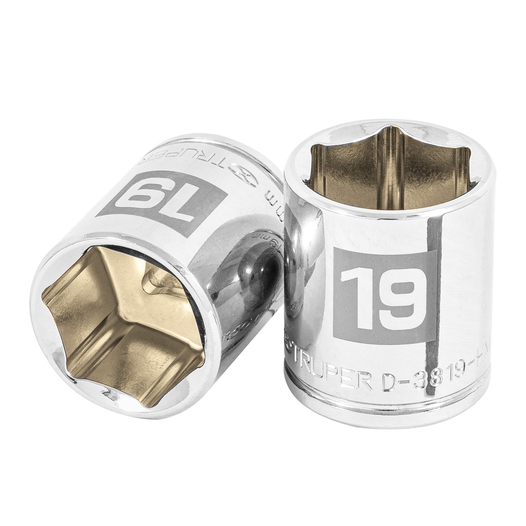 Dado de 19 mm, 6 puntas, cuadro 3/8', Truper - Pag 118