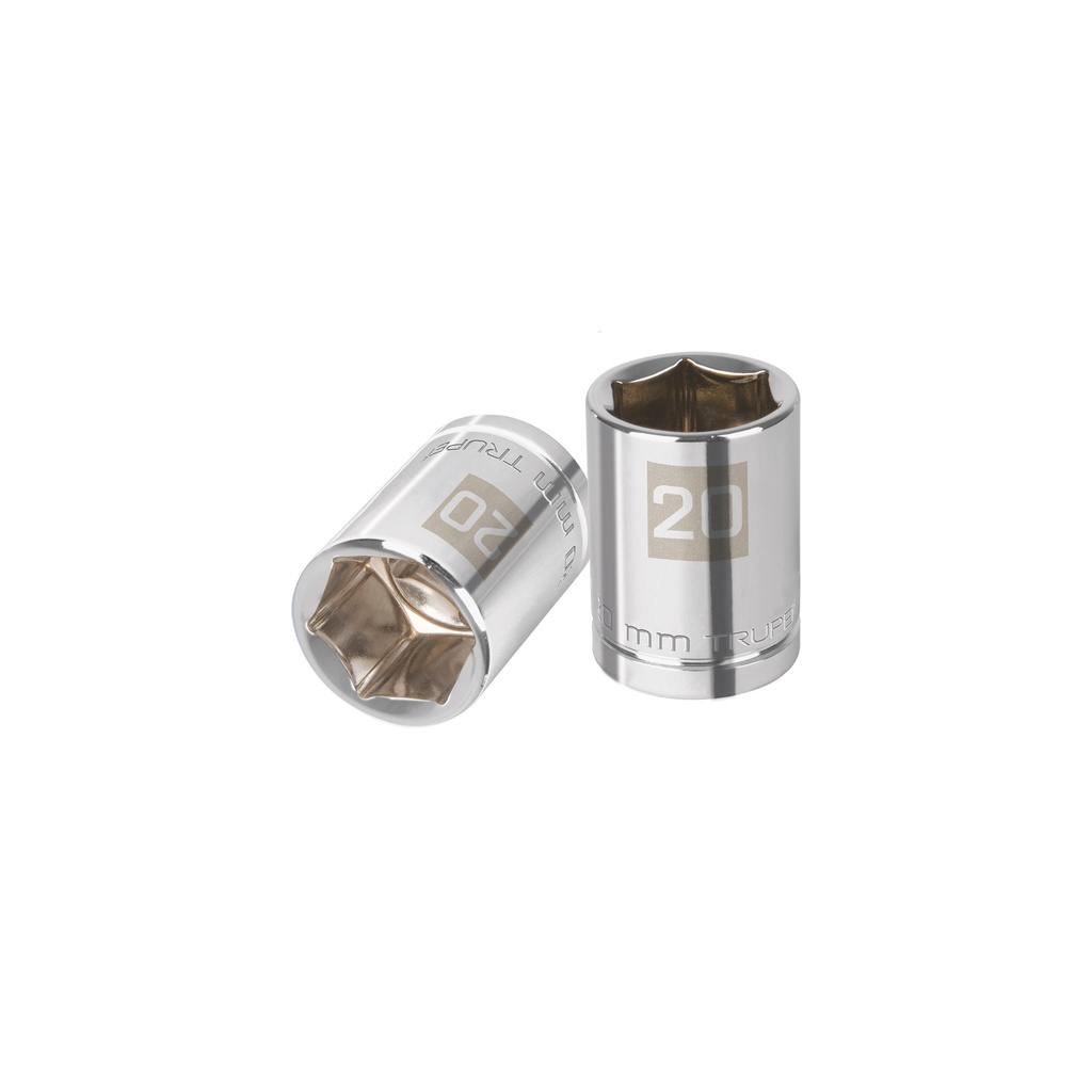 Dado de 20 mm, 6 puntas, cuadro 1/2', Truper
