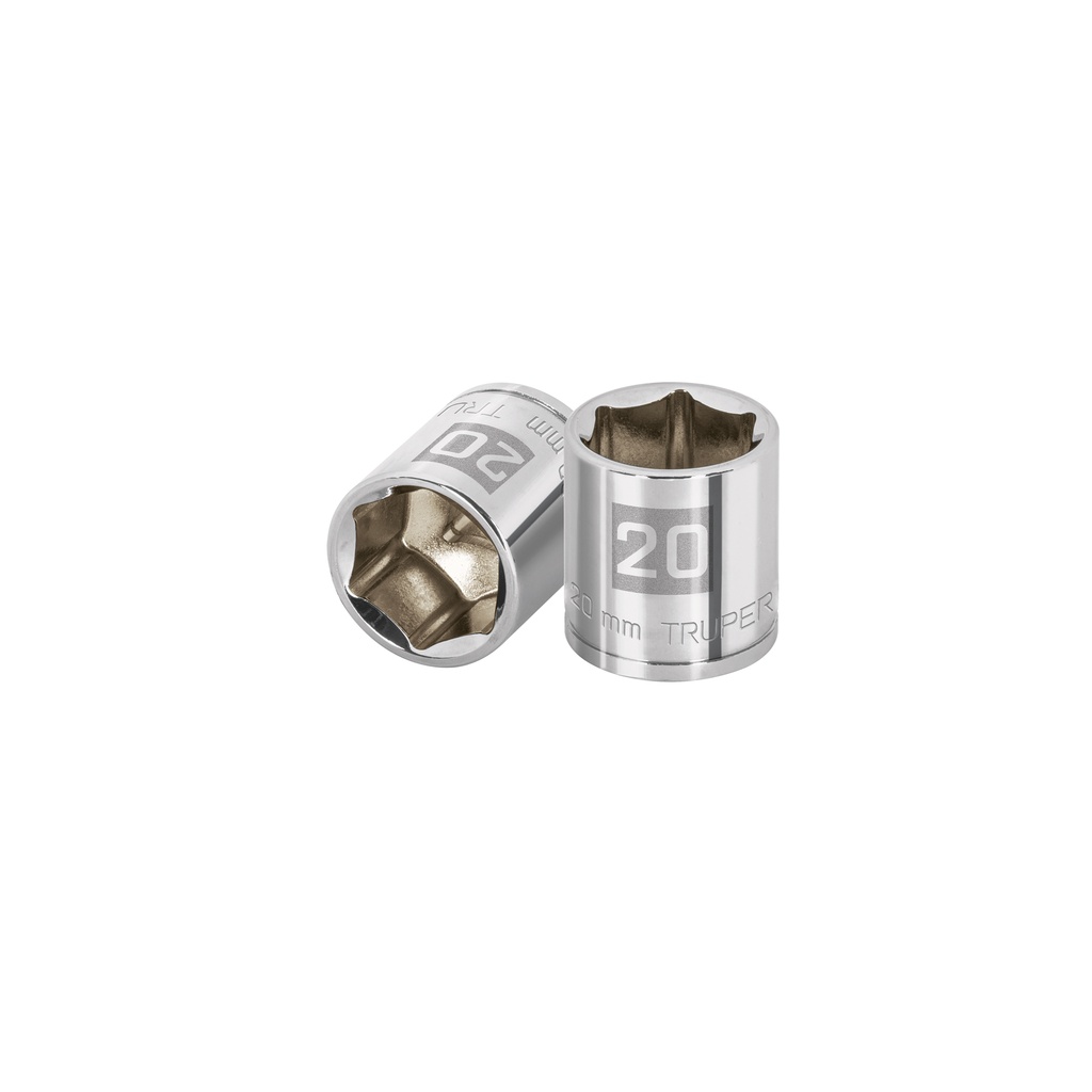 Dado de 20 mm, 6 puntas, cuadro 3/8', Truper - Pag 118