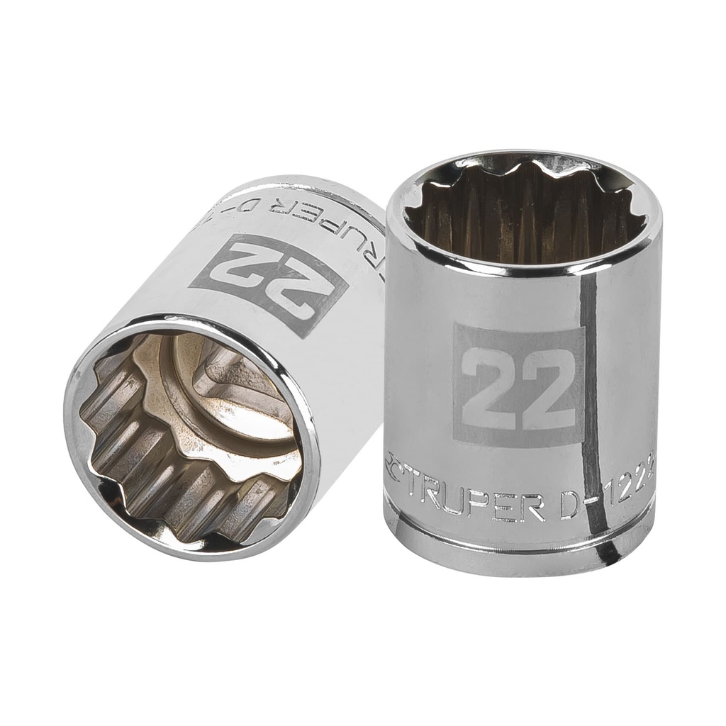 Dado de 22 mm, 12 puntas, cuadro 1/2', Truper - Pag 120