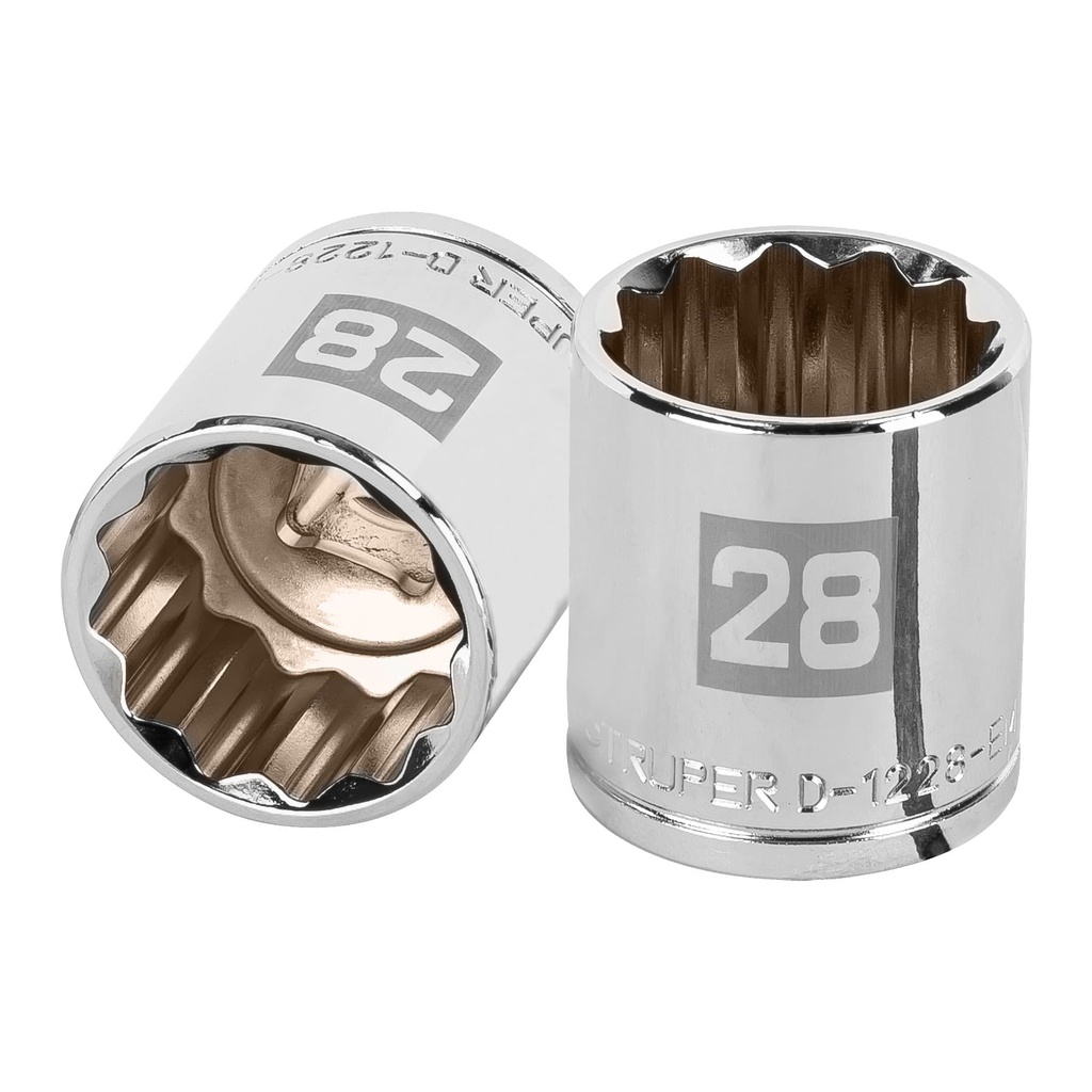 Dado de 28 mm, 12 puntas, cuadro 1/2', Truper - Pag 120