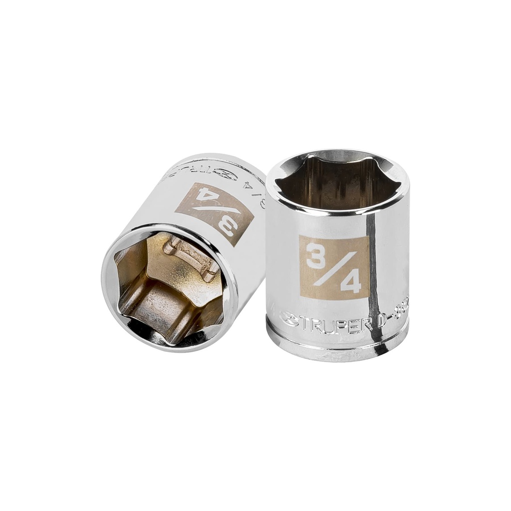 Dado de 3/4', 6 puntas, cuadro 3/8', Truper - Pag 118