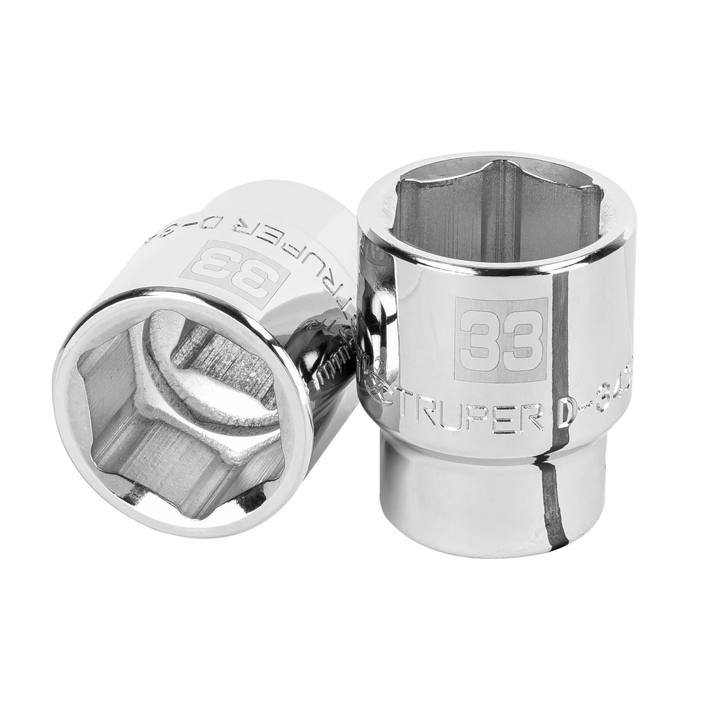 Dado de 33 mm, 6 puntas, cuadro 3/4', Truper - Pag 121