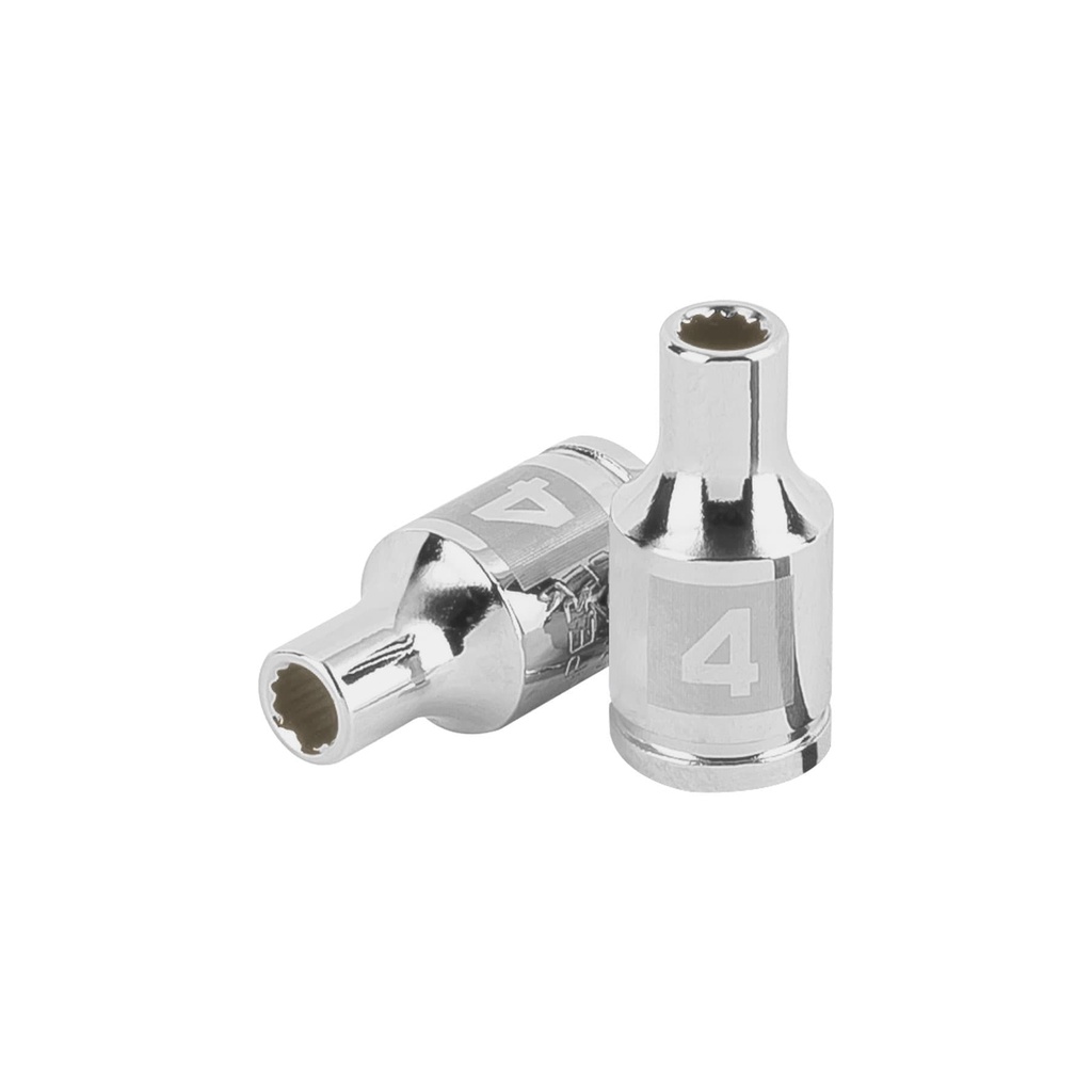 [T100973] Dado de 4 mm, 12 puntas, cuadro 1/4', Truper