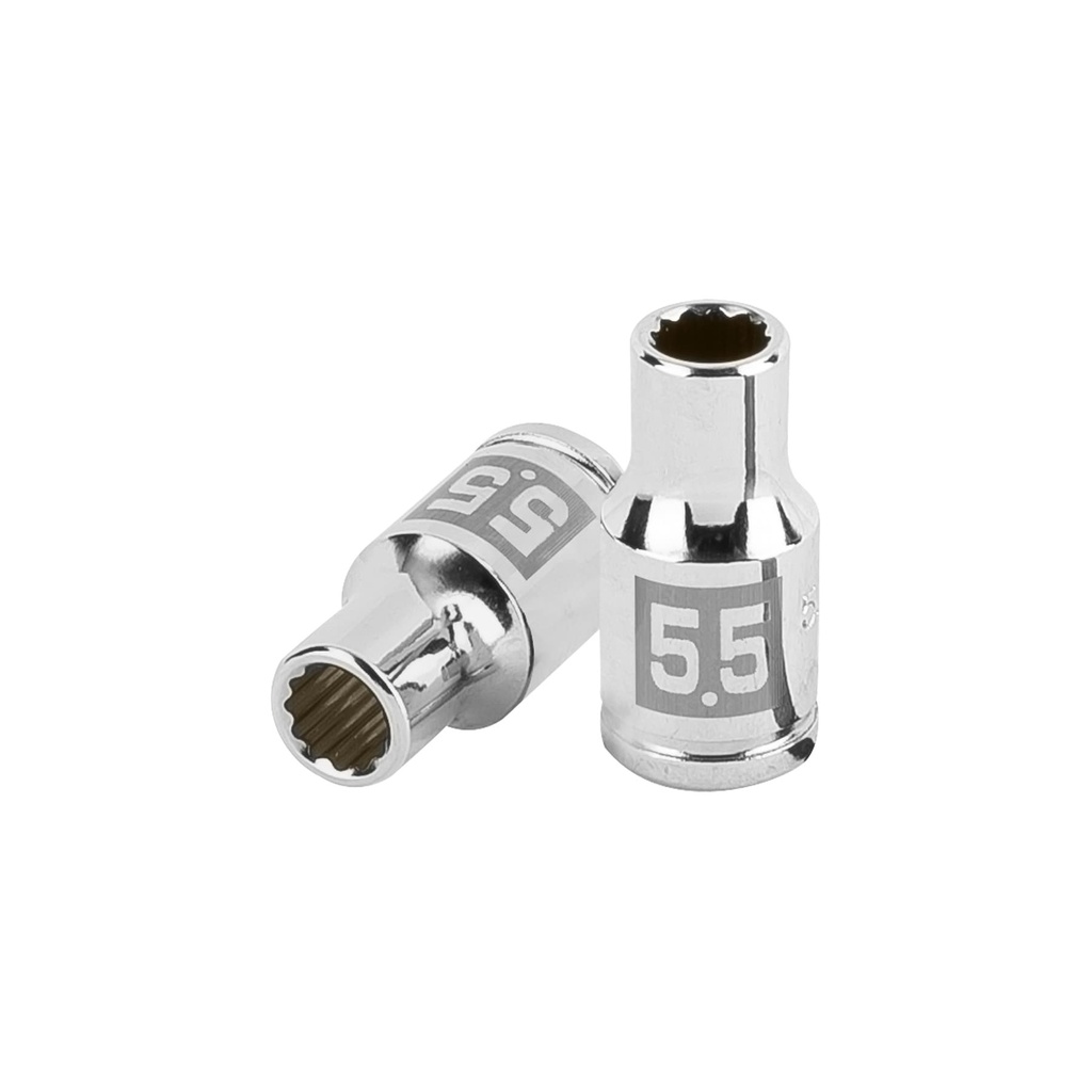 [T100975] Dado de 5.5 mm, 12 puntas, cuadro 1/4', Truper