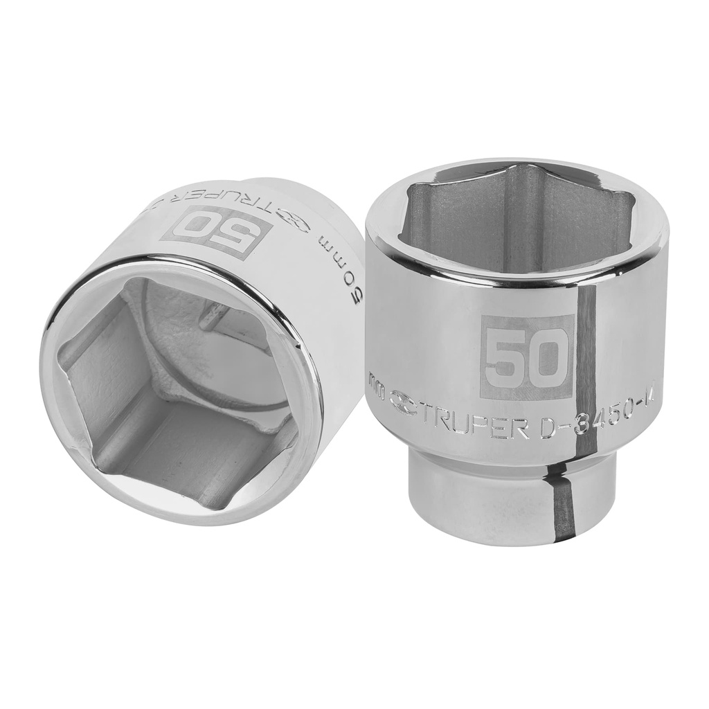 Dado de 50 mm, 6 puntas, cuadro 3/4', Truper - Pag 121