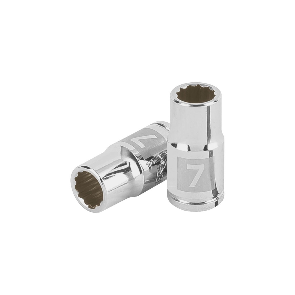 [T100979] Dado de 7 mm, 12 puntas, cuadro 1/4', Truper