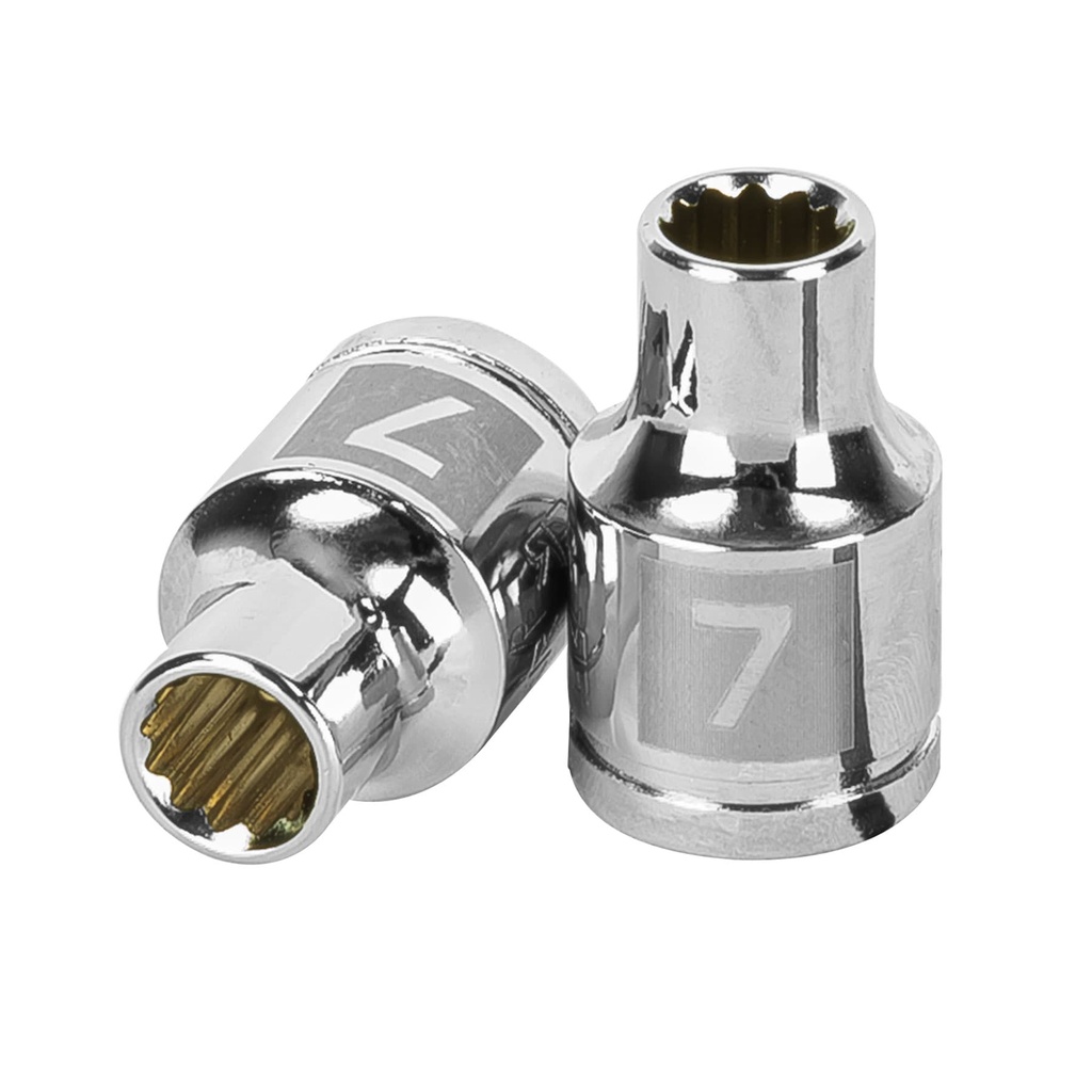 Dado de 7 mm, 12 puntas, cuadro 3/8', Truper - Pag 118