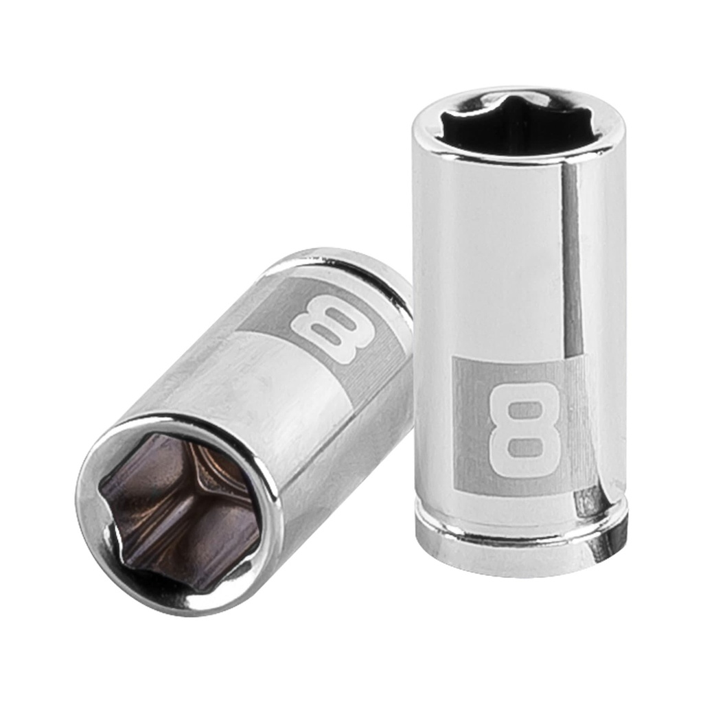 Dado de 8 mm, 6 puntas, cuadro 1/4', Truper - Pag 116