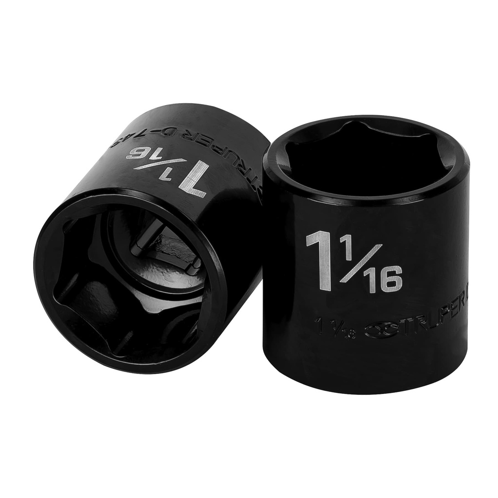 Dado de impacto de 1-1/16', 6 puntas, cuadro 1/2', Truper - Pag 125