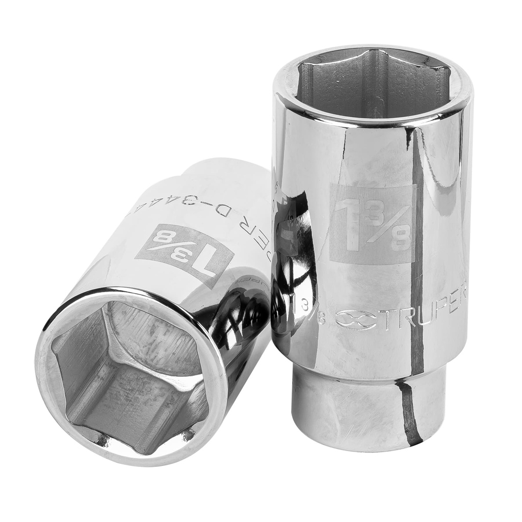 Dado largo de 1 3/8', 6 puntas, cuadro 3/4', Truper - Pag 121