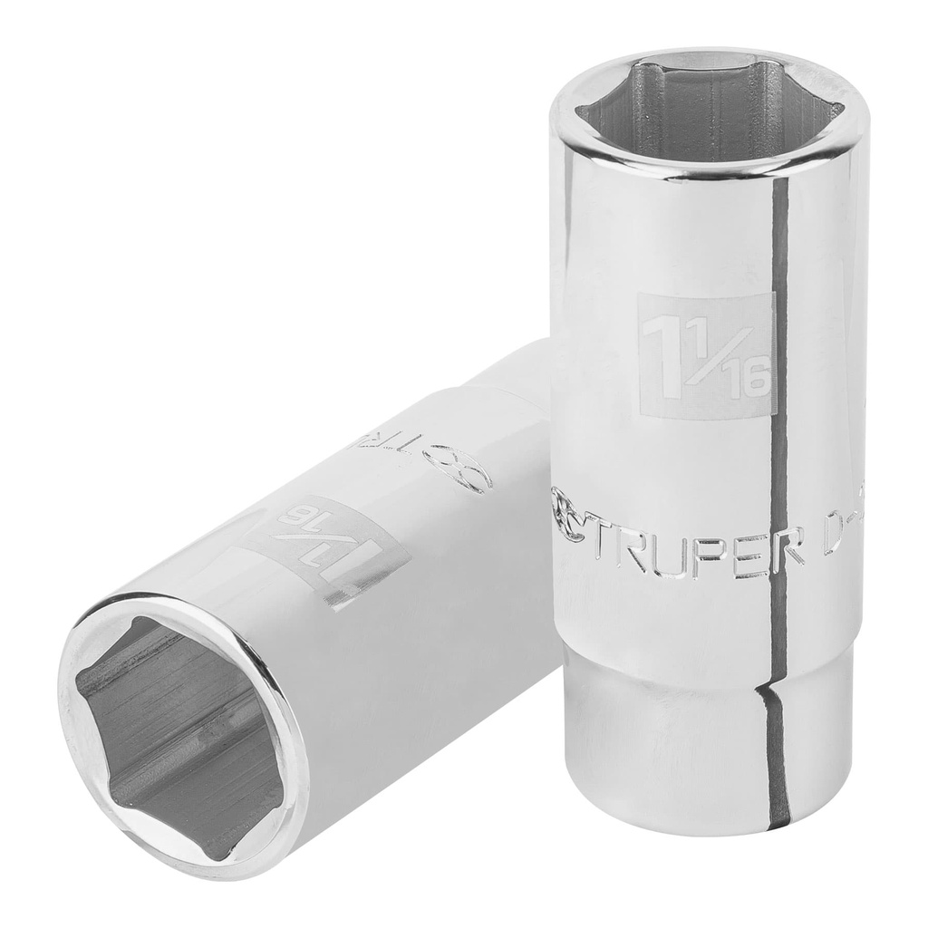 Dado largo de 1-1/16', 6 puntas, cuadro 3/4', Truper - Pag 121