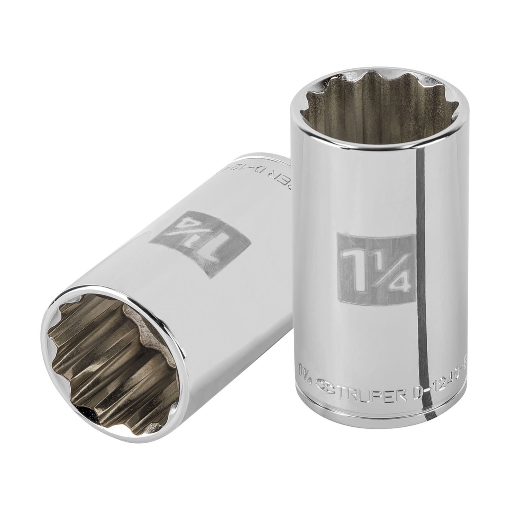 Dado largo de 1-1/4' 12 puntas, cuadro 1/2', Truper - Pag 120