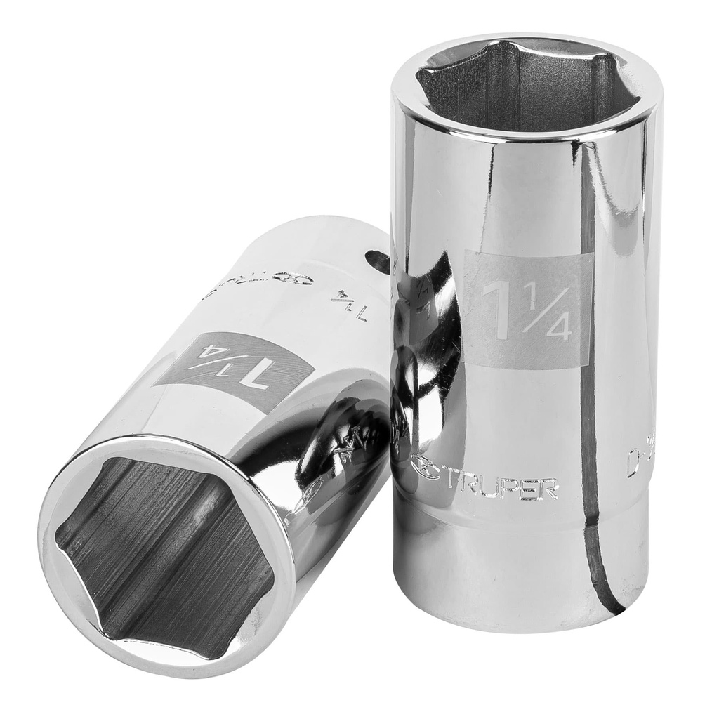 Dado largo de 1-1/4', 6 puntas, cuadro 3/4', Truper - Pag 121