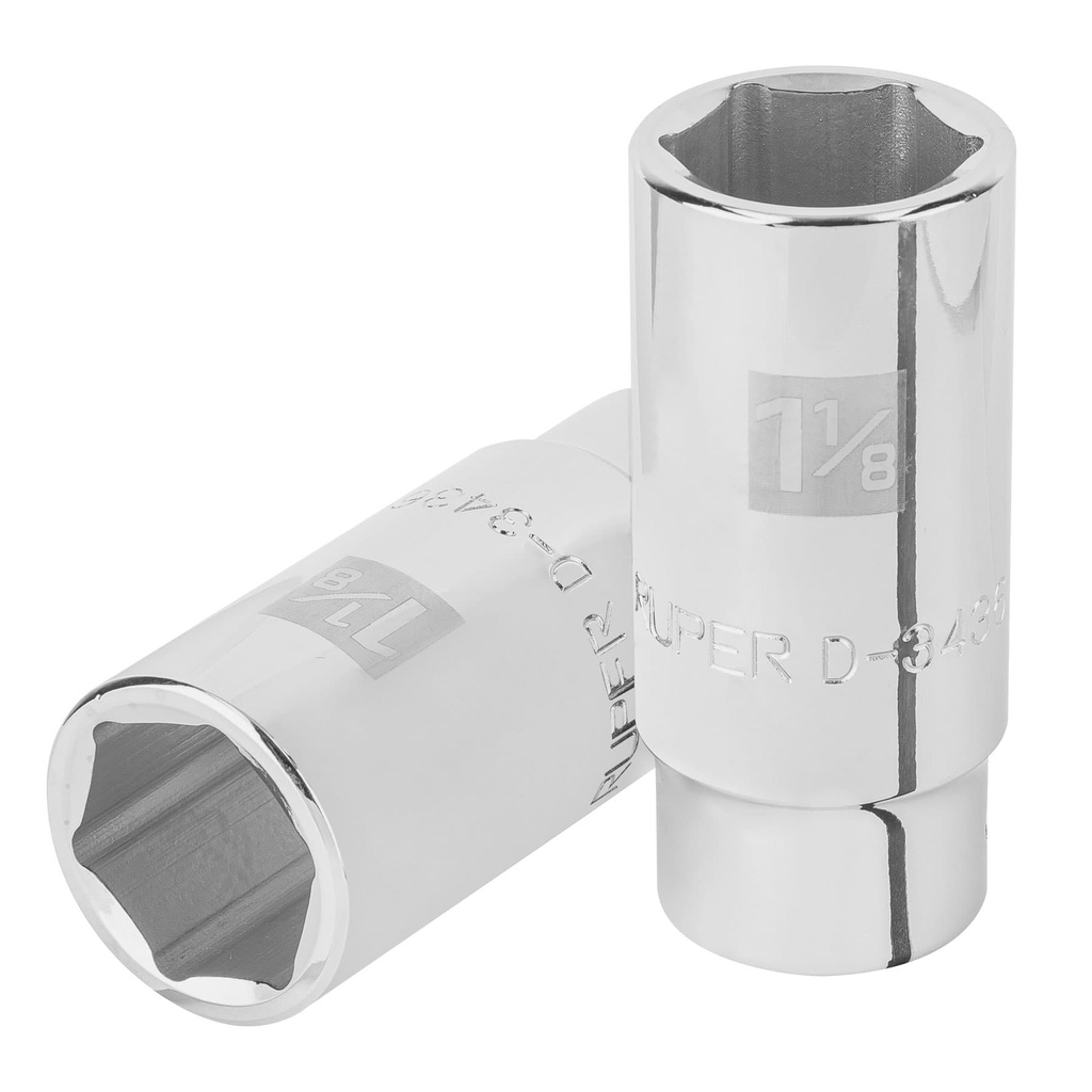 Dado largo de 1-1/8', 6 puntas, cuadro 3/4', Truper - Pag 121