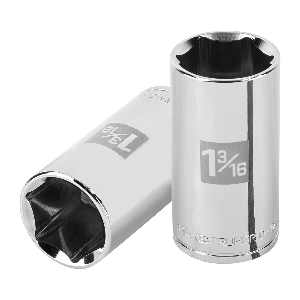 Dado largo de 1-3/16', 6 puntas, cuadro 1/2', Truper - Pag 120