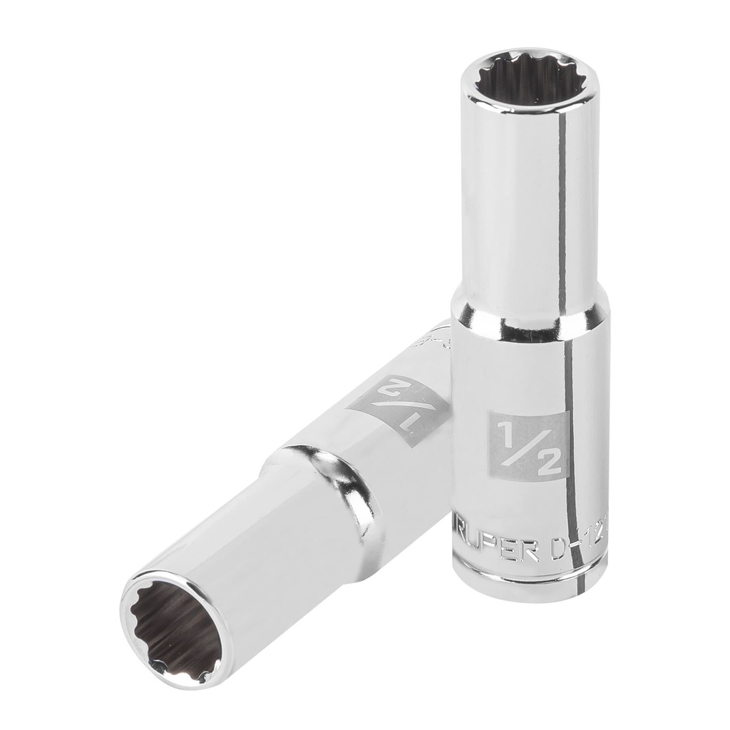 Dado largo de 1/2', 12 puntas, cuadro 1/2', Truper - Pag 120