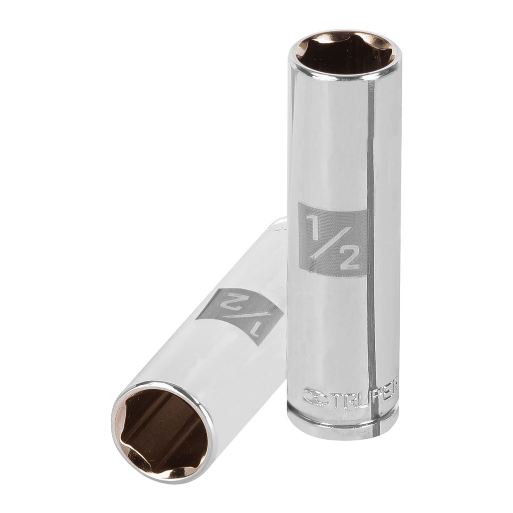 Dado largo de 1/2', 6 puntas, cuadro 3/8', Truper - Pag 118