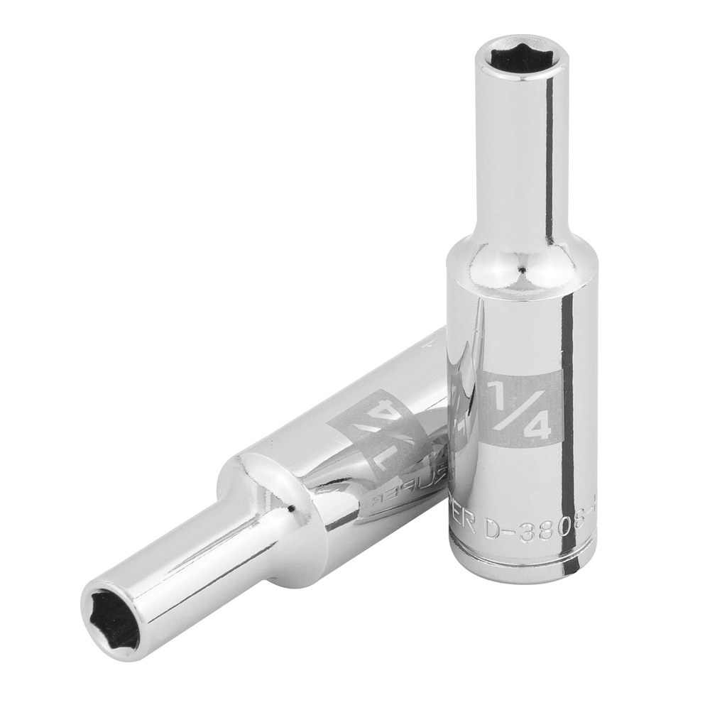 [T100919] Dado largo de 1/4', 6 puntas, cuadro 3/8', Truper