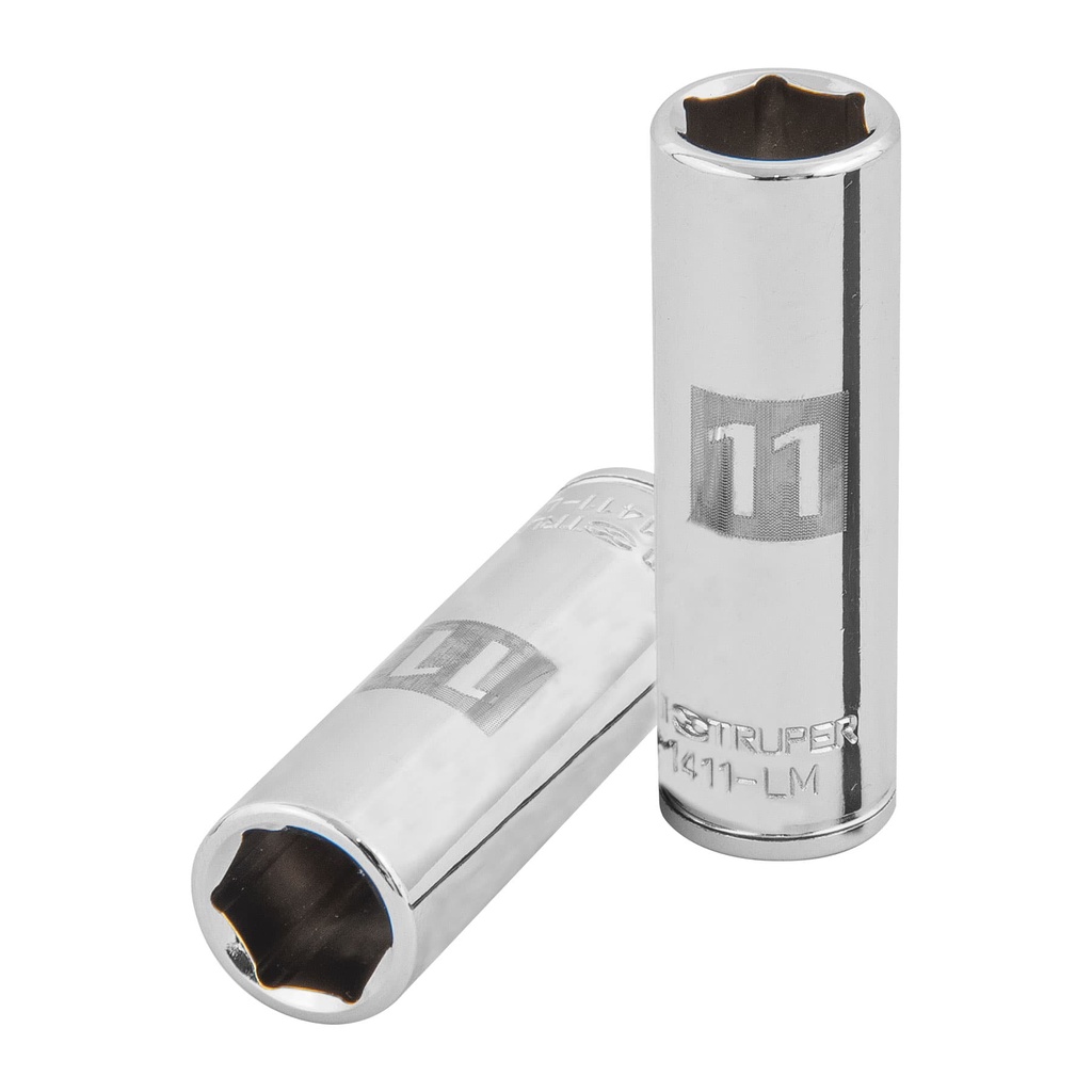 Dado largo de 11 mm, 6 puntas, cuadro 1/4', Truper - Pag 116