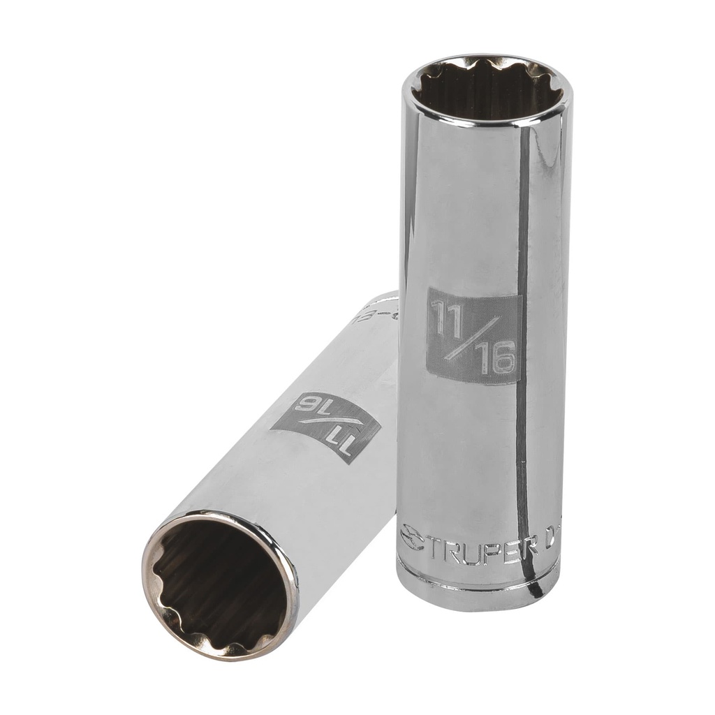 [T13363] Dado largo de 11/16', 12 puntas, cuadro 1/2', Truper