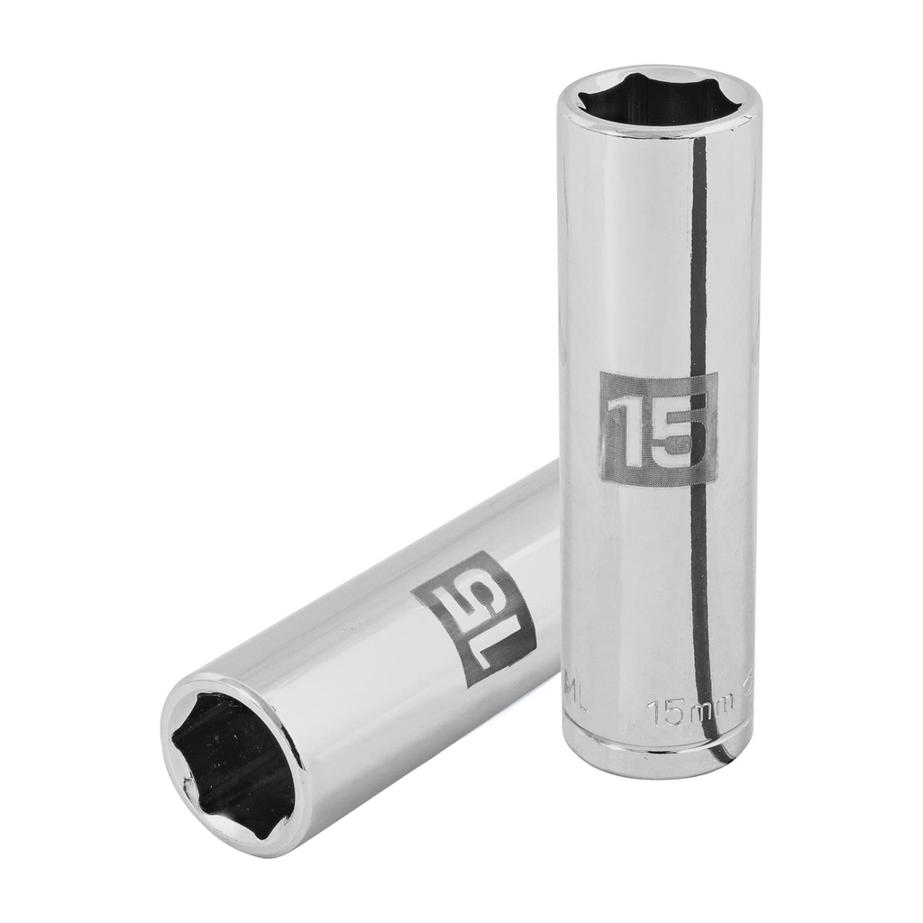 Dado largo de 15 mm, 6 puntas, cuadro 1/2', Truper - Pag 120