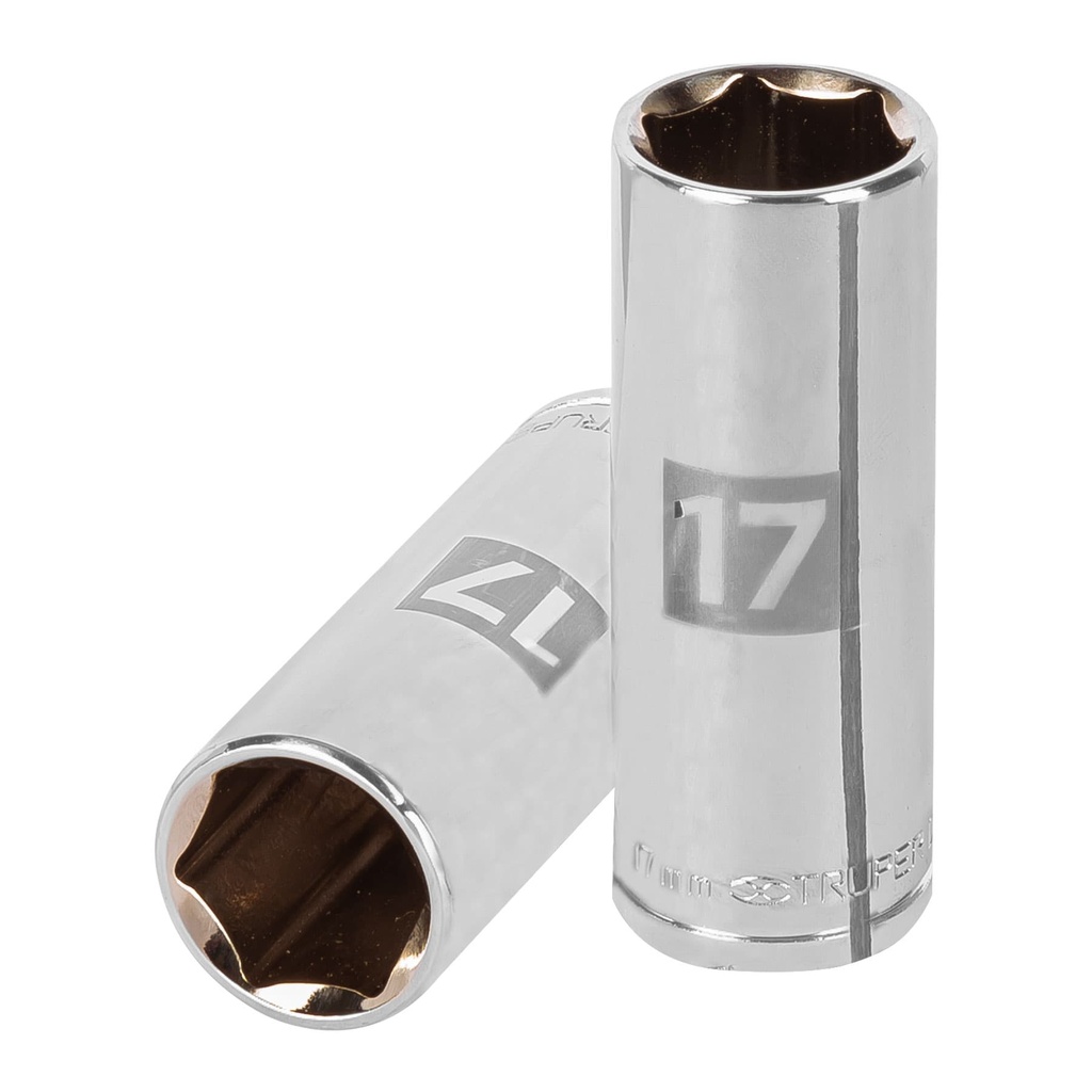 Dado largo de 17 mm, 6 puntas, cuadro 3/8', Truper - Pag 118