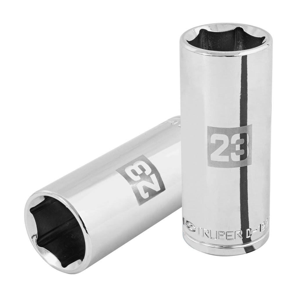 Dado largo de 23 mm, 6 puntas, cuadro 1/2', Truper - Pag 120