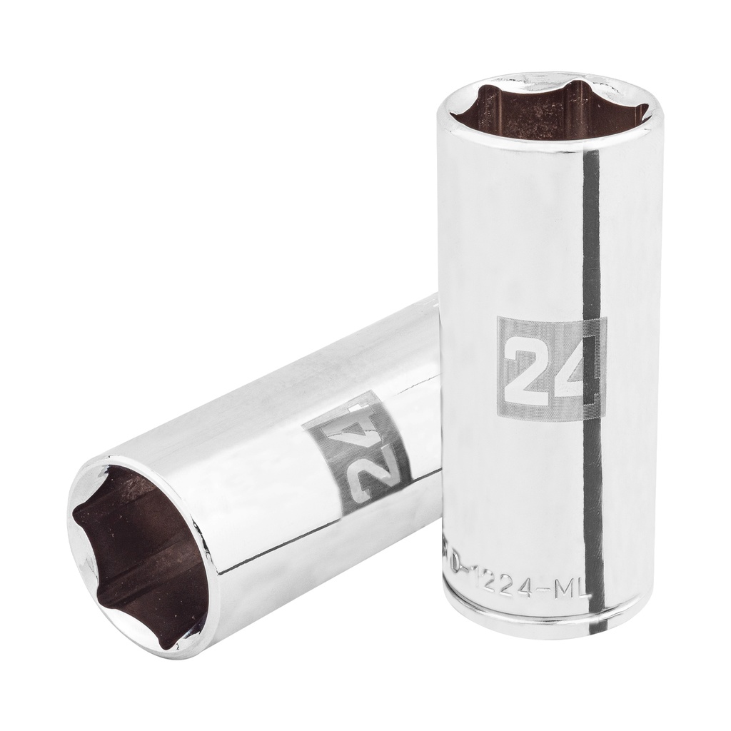 [T101012] Dado largo de 24 mm, 6 puntas, cuadro 1/2', Truper