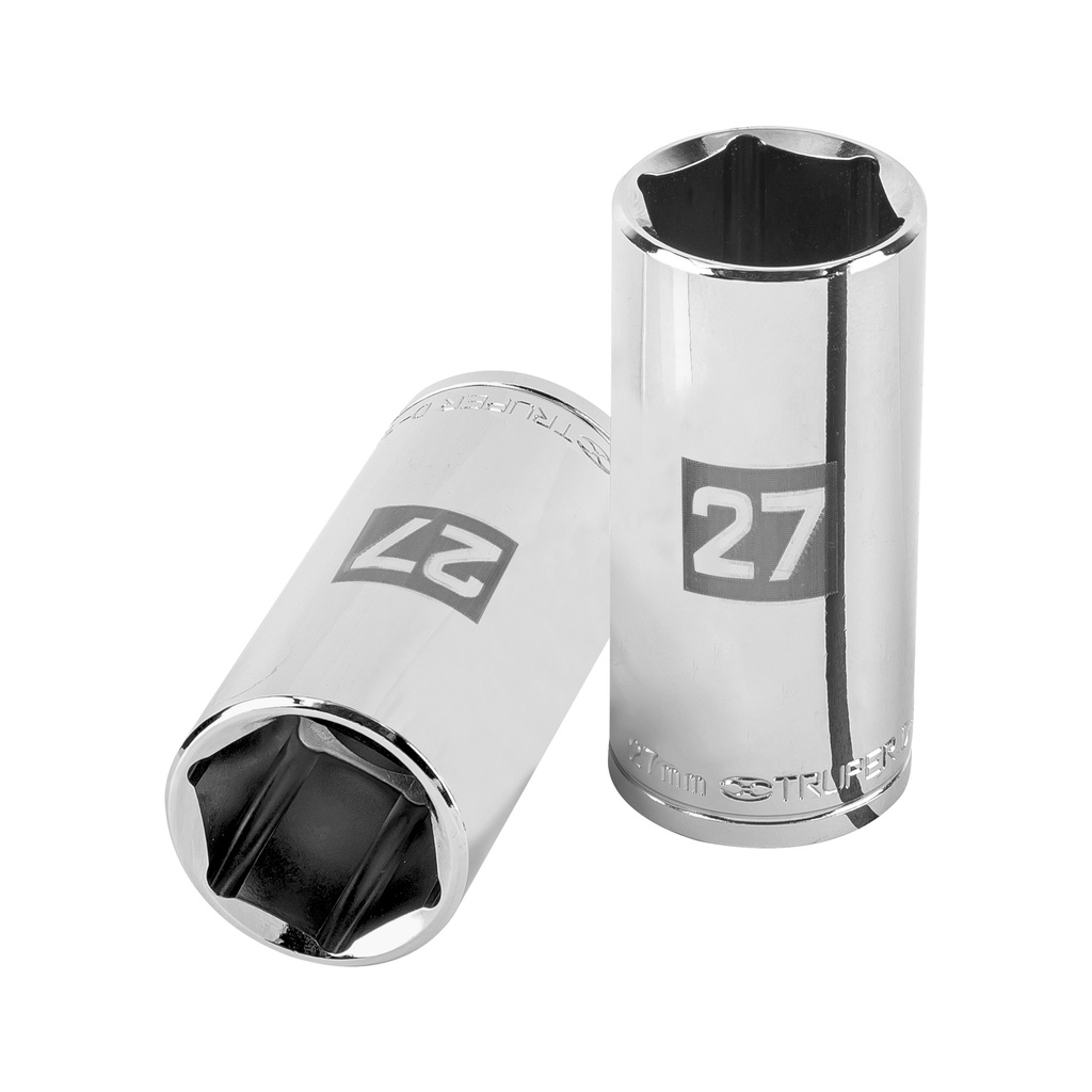 Dado largo de 27 mm, 6 puntas, cuadro 1/2', Truper - Pag 120