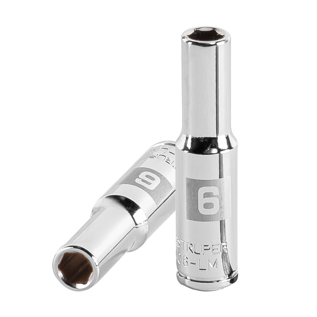 [T13200] Dado largo de 6 mm, 6 puntas, cuadro 1/4', Truper