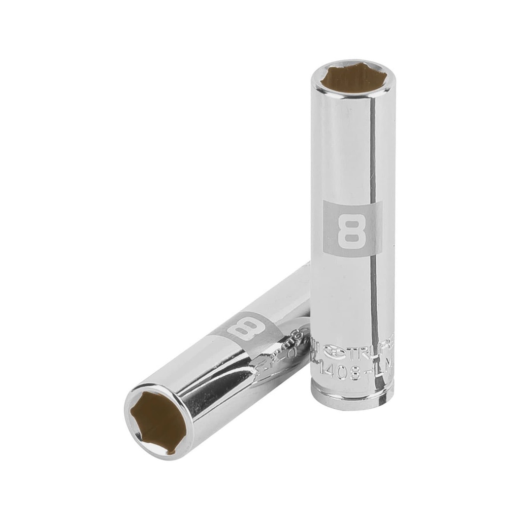 [T13202] Dado largo de 8 mm, 6 puntas, cuadro 1/4', Truper