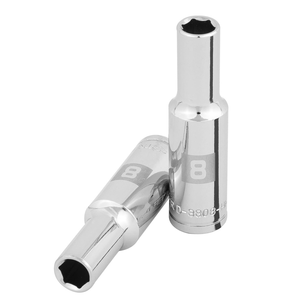 [T100993] Dado largo de 8 mm, 6 puntas, cuadro 3/8', Truper