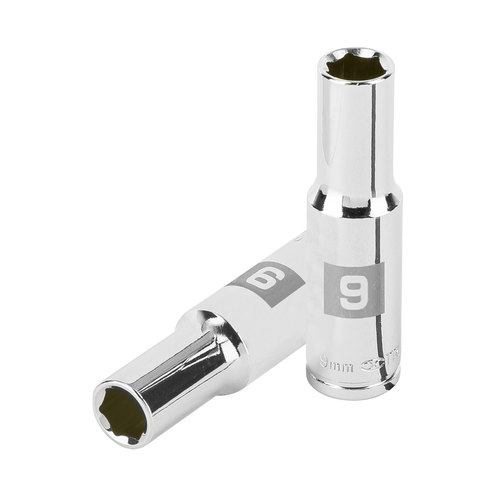 [T100994] Dado largo de 9 mm, 6 puntas, cuadro 3/8', Truper