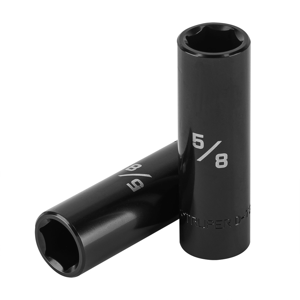 Dado largo impacto de 5/8', 6 puntas, cuadro 1/2', Truper - Pag 125