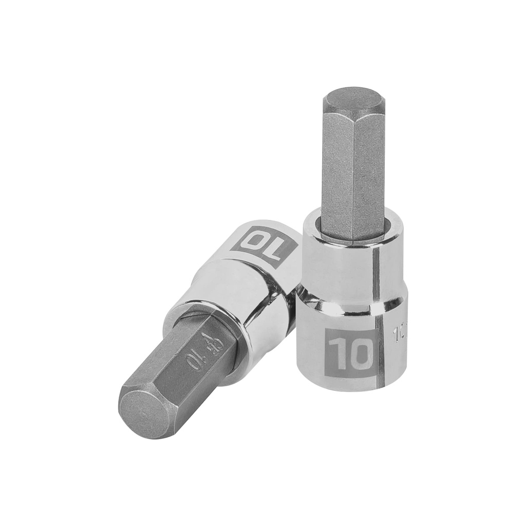 [T13490] Dado punta hexagonal de 10 mm, cuadro 3/8', Truper