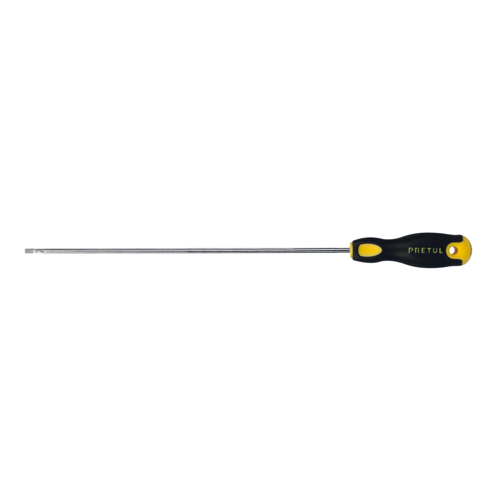 [T21488] Desarmador cabinet 1/8 x 8' mango Comfort Grip, Pretul