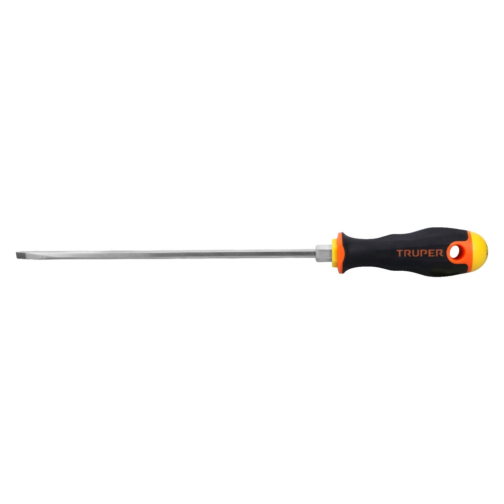 [T14043] Desarmador cabinet 3/16' x 8' mango Comfort Grip, Truper