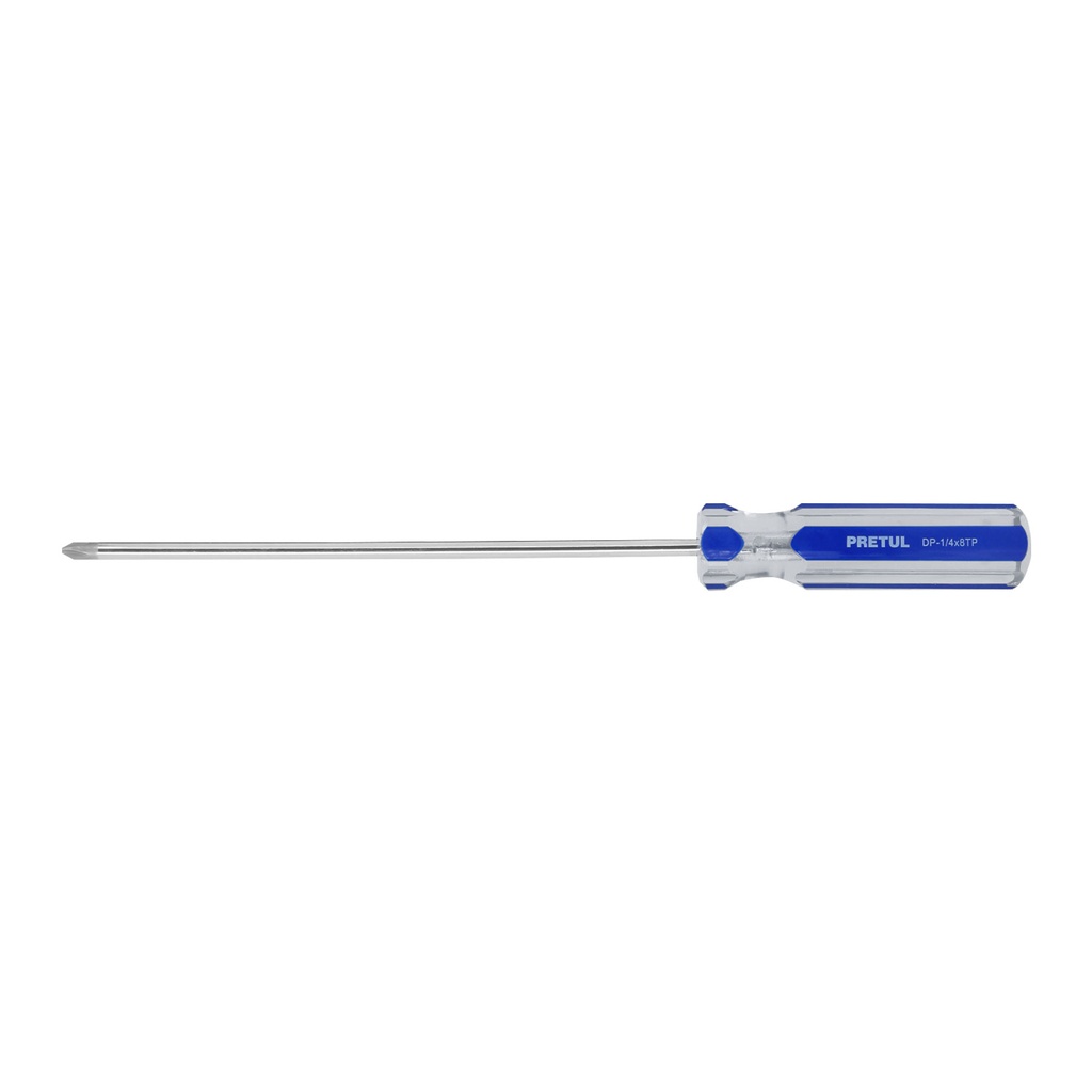 [T21475] Desarmador de cruz 1/4 x 8' mango de PVC, Pretul