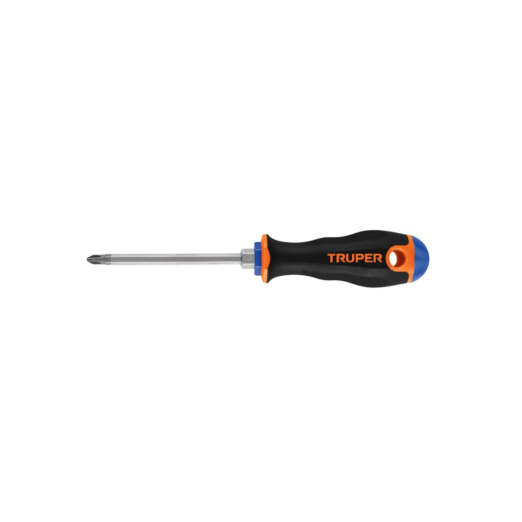 [T14076] Desarmador de cruz 1/4' x 4' mango Comfort Grip, Truper