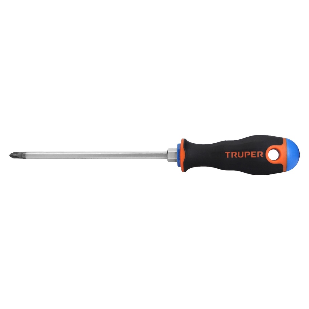 [T14079] Desarmador de cruz 1/4' x 6' mango Comfort Grip, Truper
