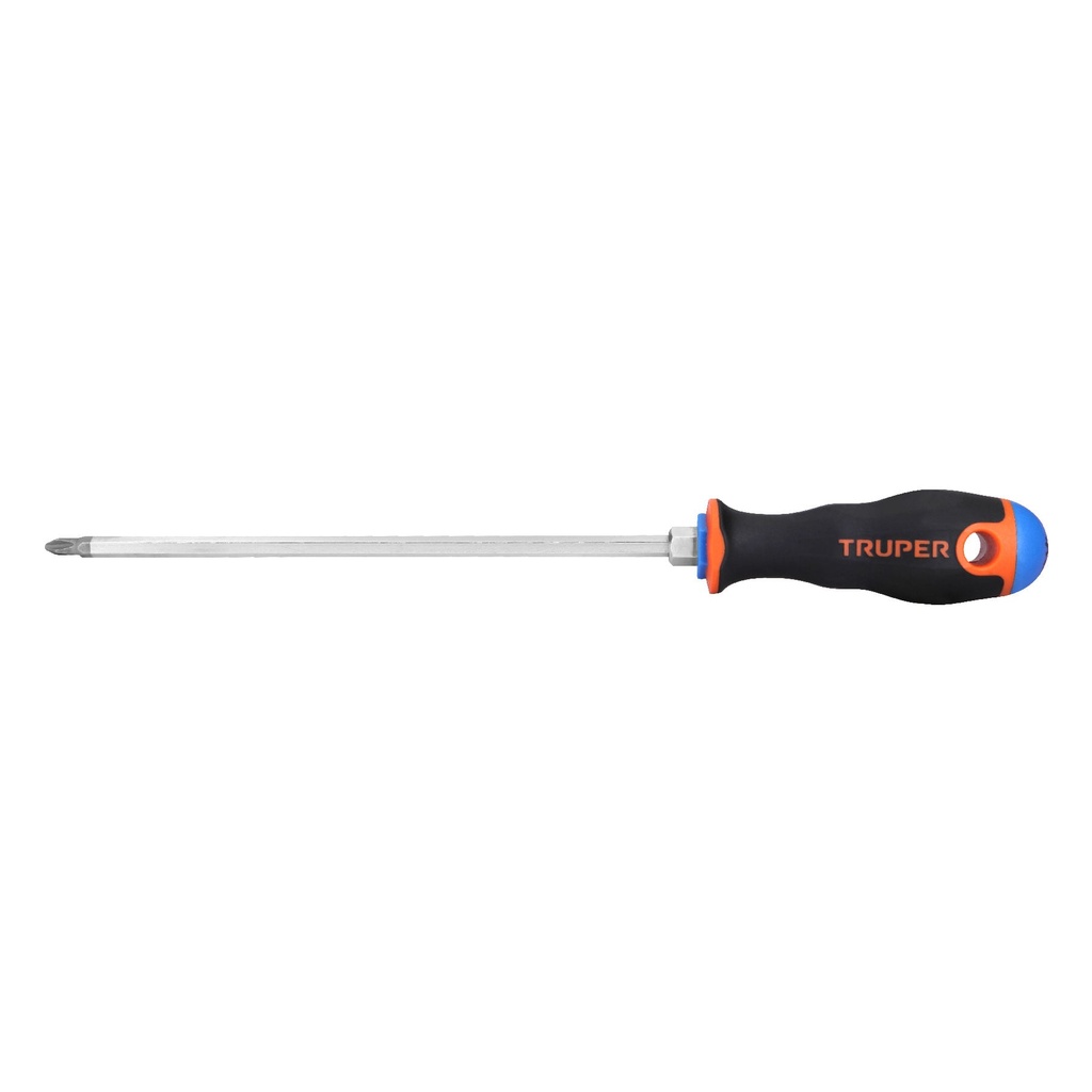 [T14082] Desarmador de cruz 1/4' x 8' mango Comfort Grip, Truper