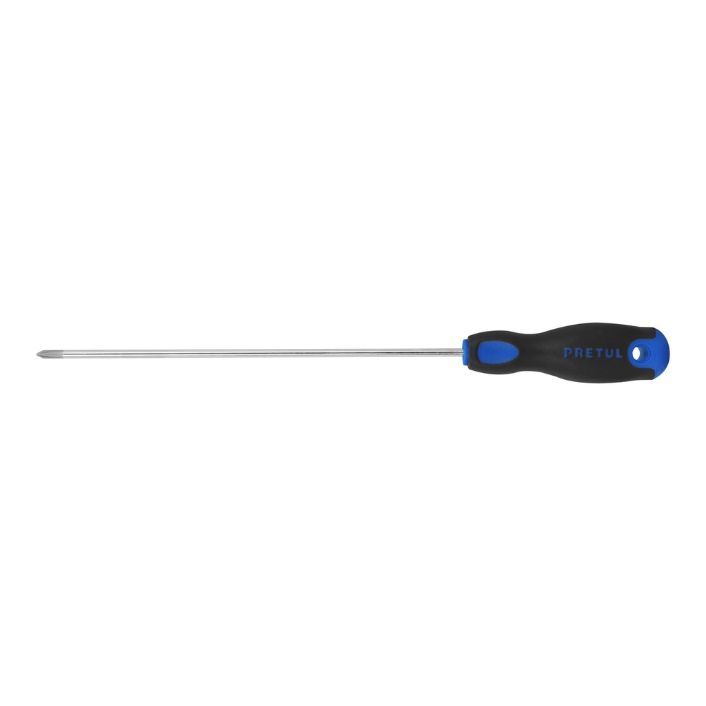 [T28082] Desarmador de cruz 1/8' x 4' mango Comfort Grip, Pretul