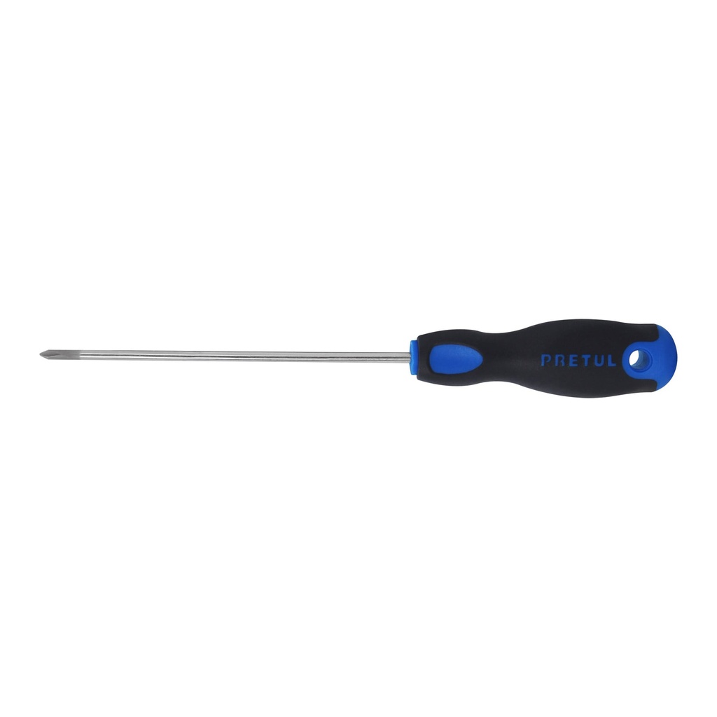 Desarmador de cruz 1/8' x 6' mango Comfort Grip, Pretul
