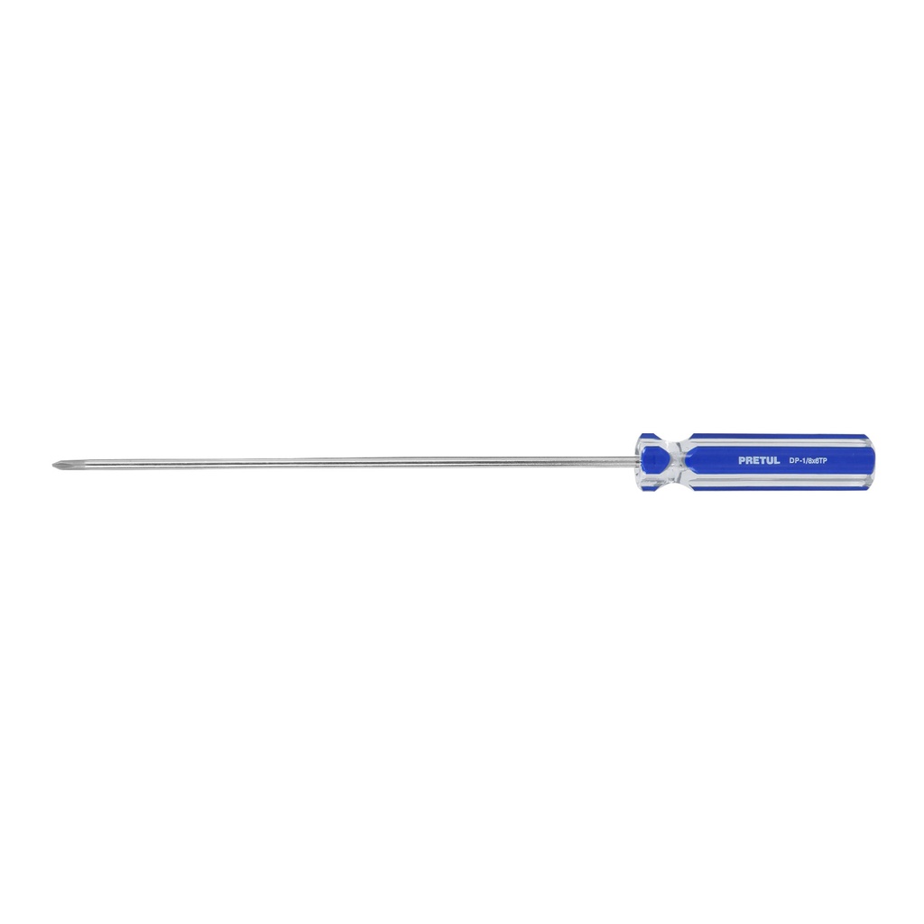 [T28077] Desarmador de cruz 1/8' x 6' mango de PVC, Pretul