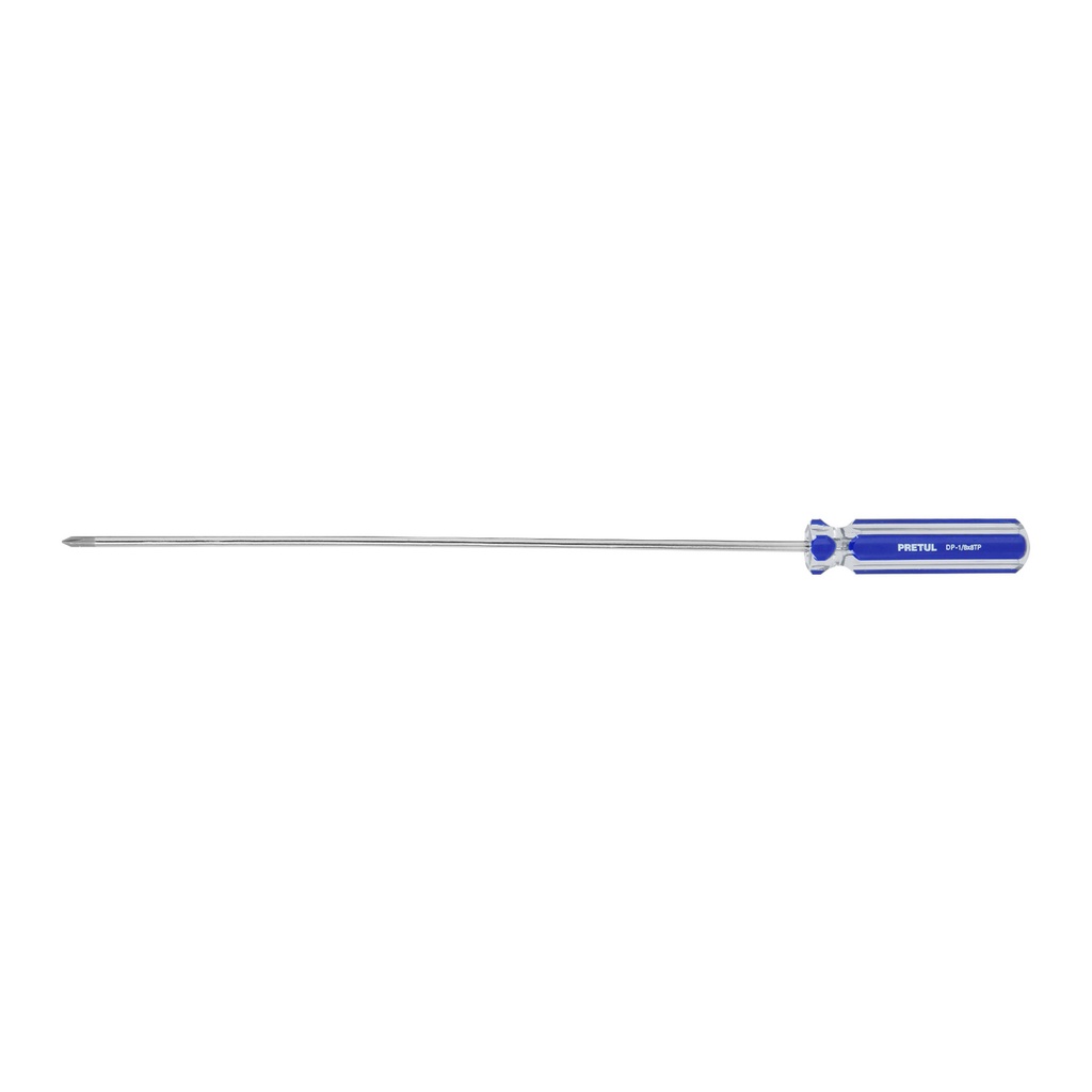 [T28078] Desarmador de cruz 1/8' x 8' mango de PVC, Pretul
