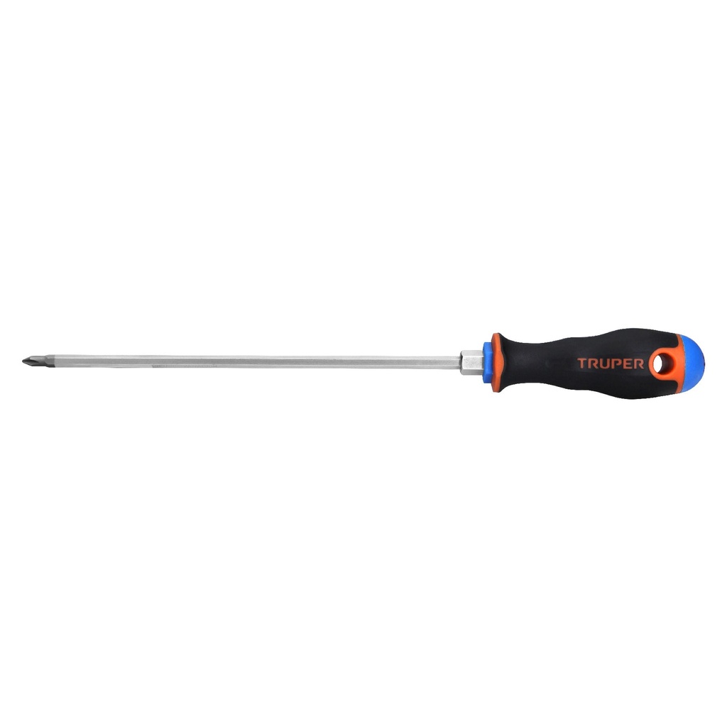 [T14070] Desarmador de cruz 3/16' x 8' mango Comfort Grip, Truper