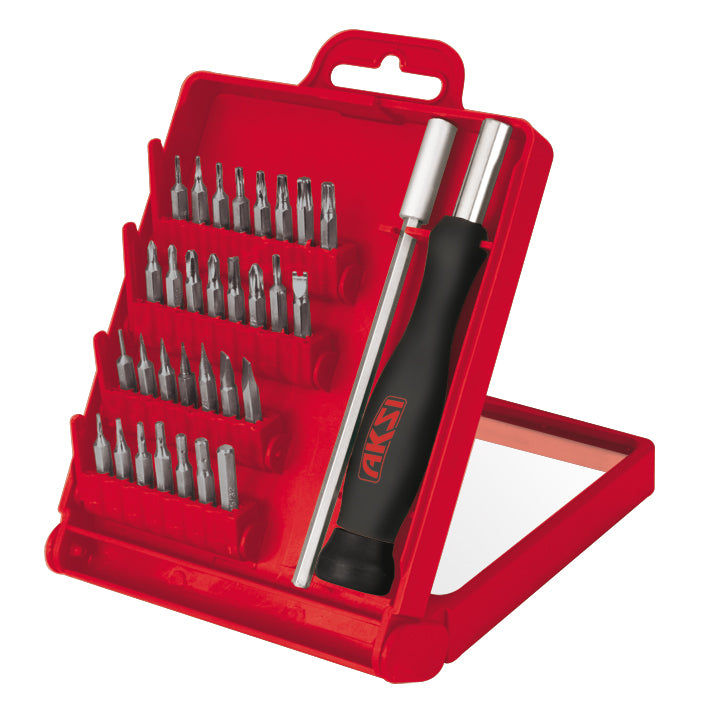 Desarmador de joyero (30 puntas, desarmador y estuche) Cab Giratoria