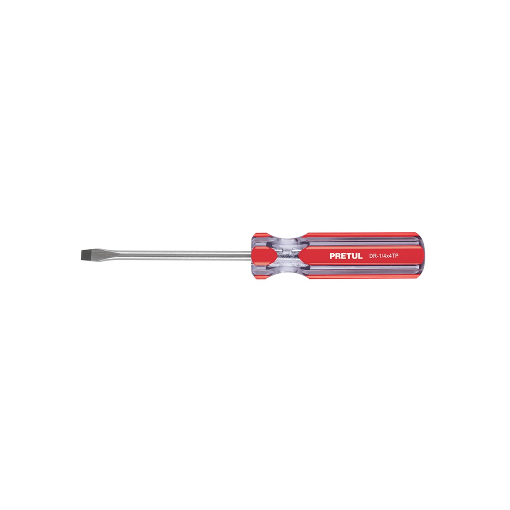 Desarmador plano 1/4 x 4' mango de PVC, Pretul - Pag 130