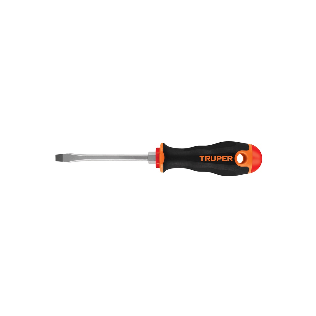 [T13998] Desarmador plano 1/4' x 4' mango Comfort Grip, Truper